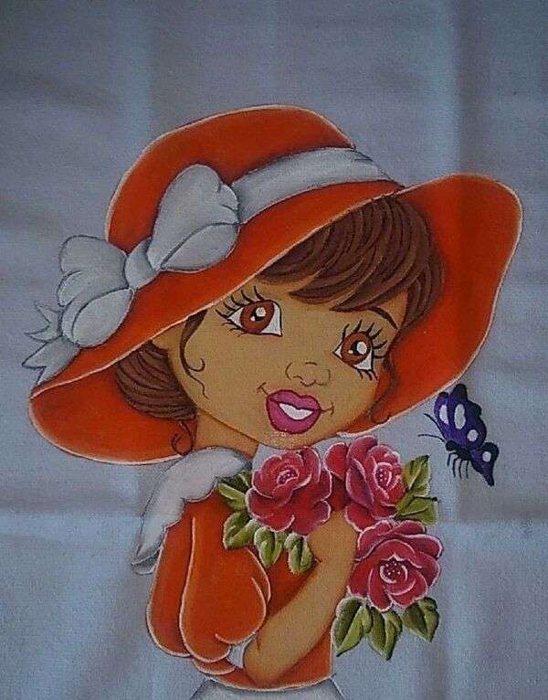 Pomarańczowa czapka dla dziewczynki Diva puzzle online