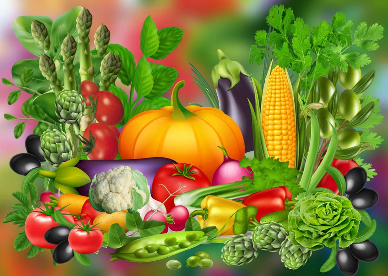 Więcej warzyw jedz puzzle online