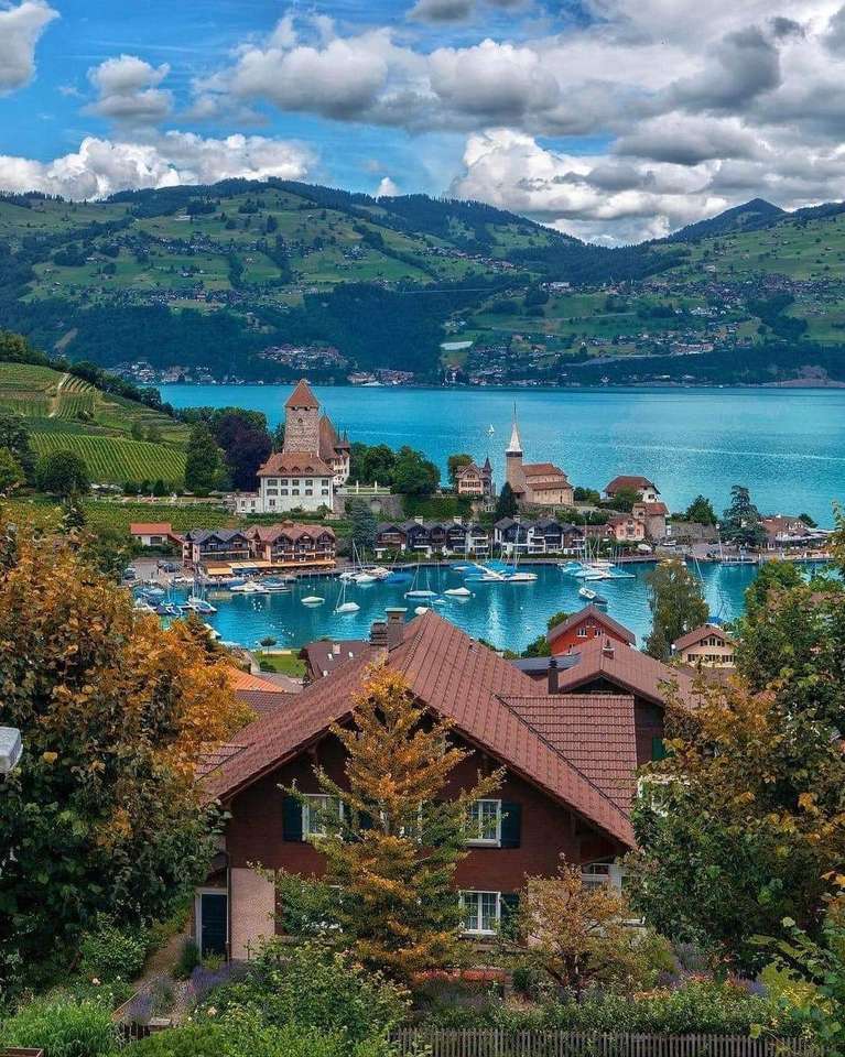 szwajcarskie jezioro puzzle online