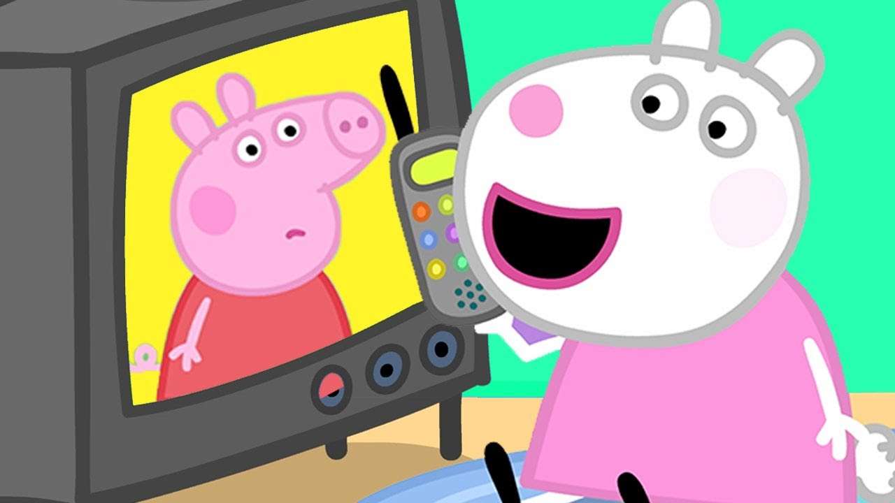świnka Peppa w telewizji puzzle online