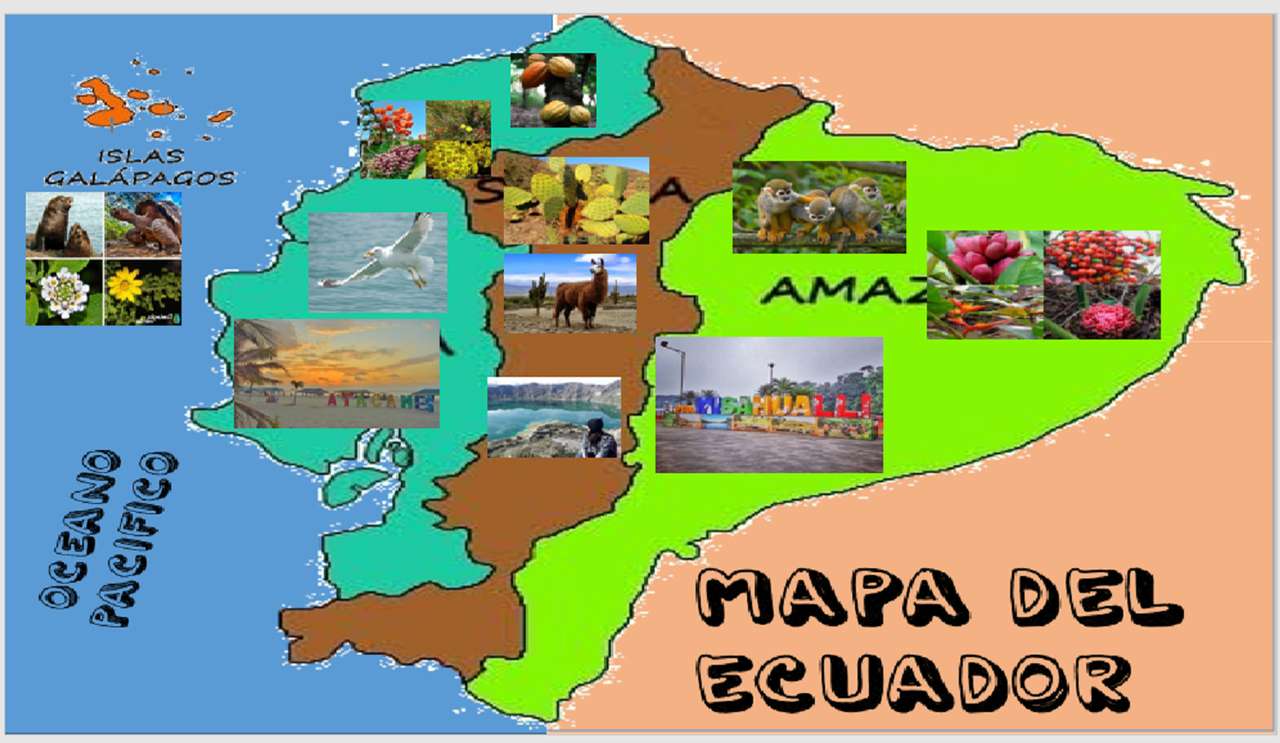 Mapa Ekwador puzzle online