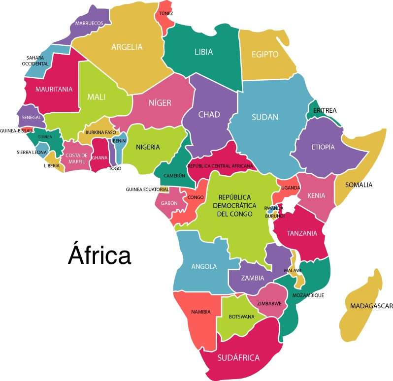 Afryka z puzzle online