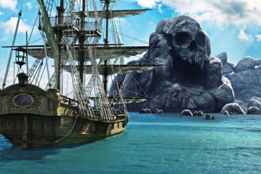 pływająca wyspa piratów puzzle online