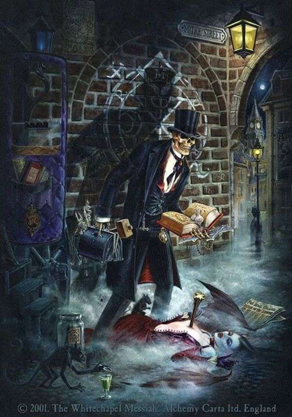 Szkielet Kuba Rozpruwacz Skeleton Jack The Ripper puzzle online
