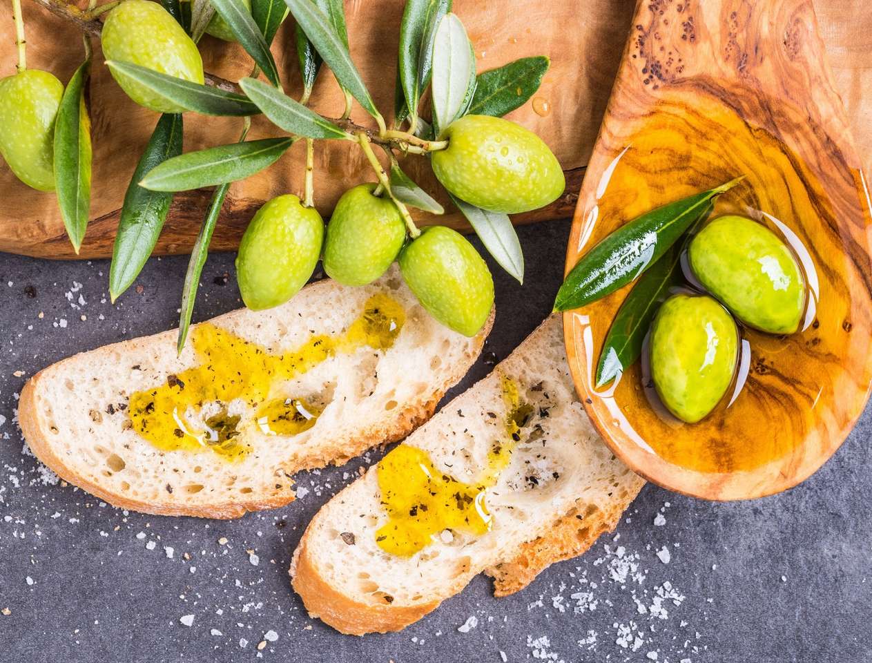 Chleb i oliwa z oliwek puzzle online