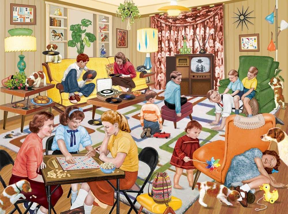 Ciocia Minnie odwiedza naszą rodzinę puzzle online