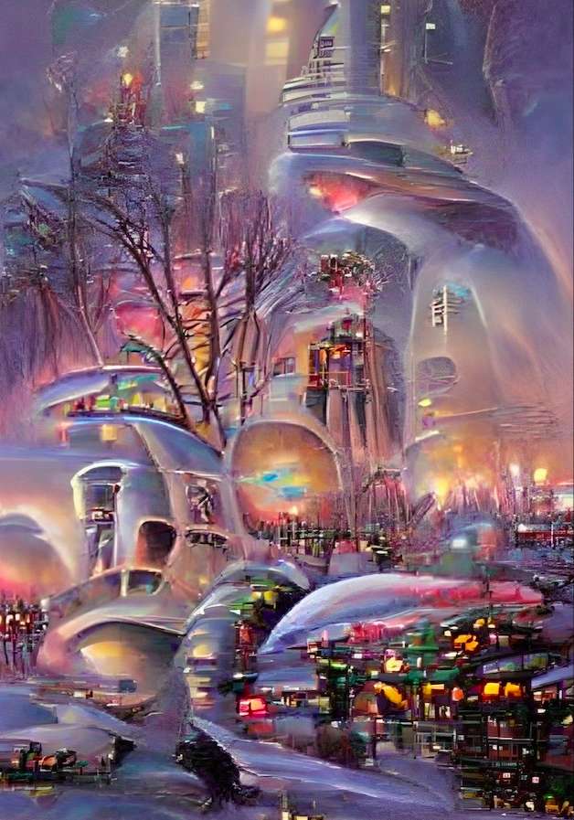 Kosmiczne miasto przyszłości? puzzle online
