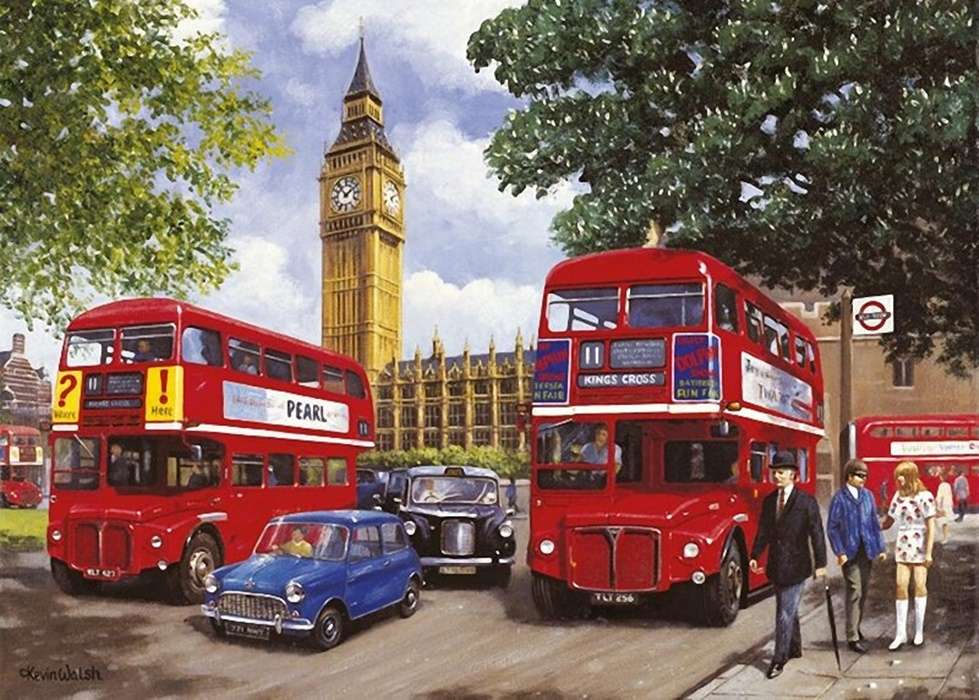 Londyńskie autobusy. puzzle online