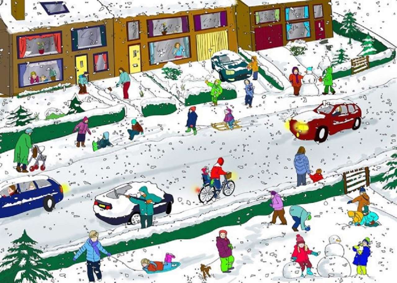 Zima w mieście puzzle online