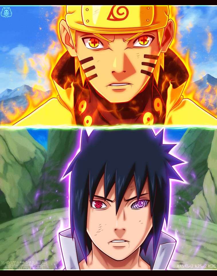 Naruto vs Sasuke puzzle online