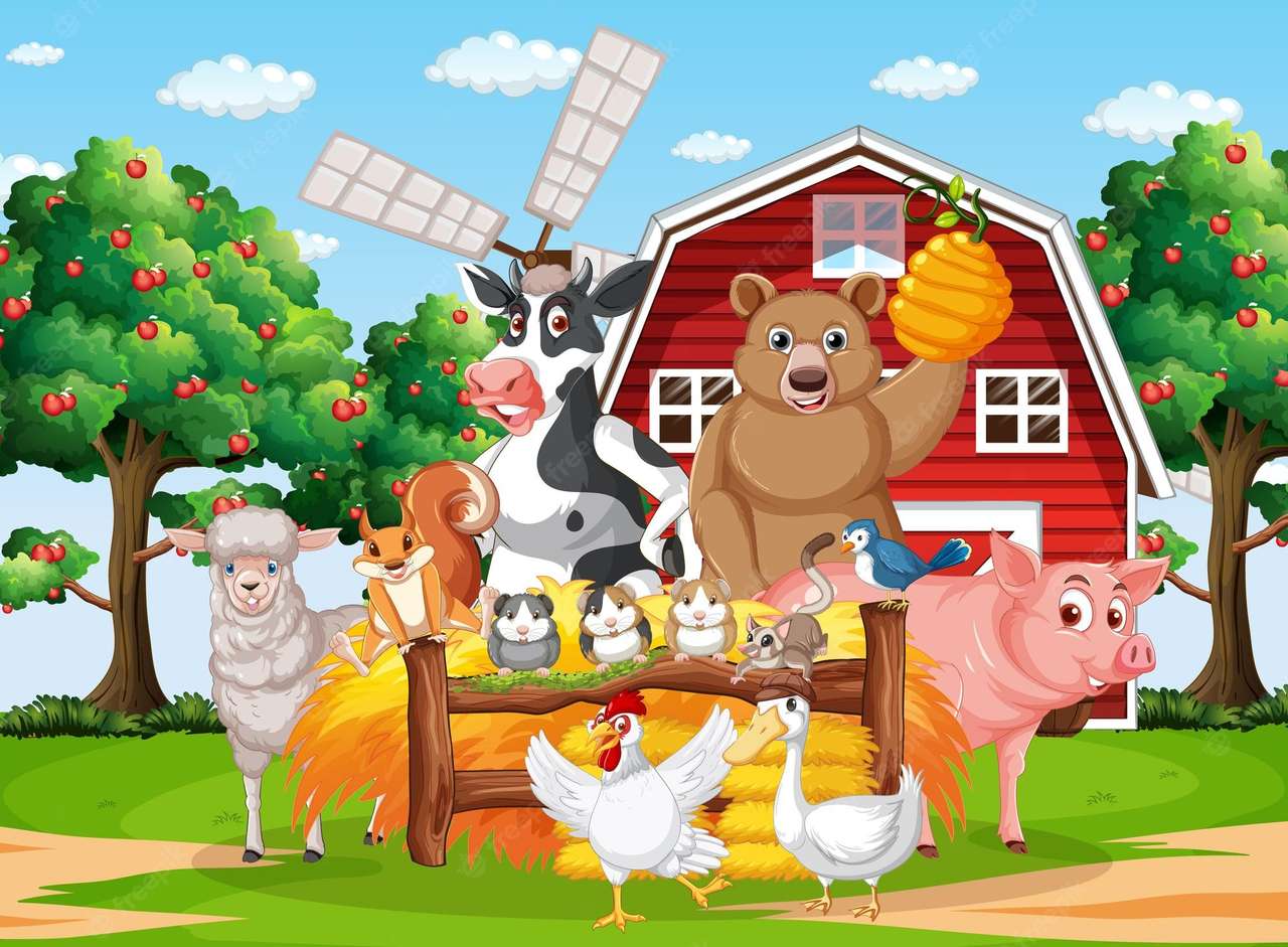 Zwierzęta na farmie puzzle online