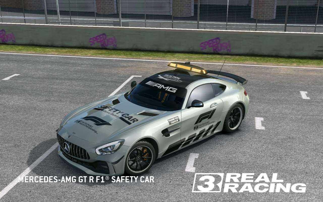 Samochód bezpieczeństwa Mercedes Benz AMG GT R F1 puzzle online