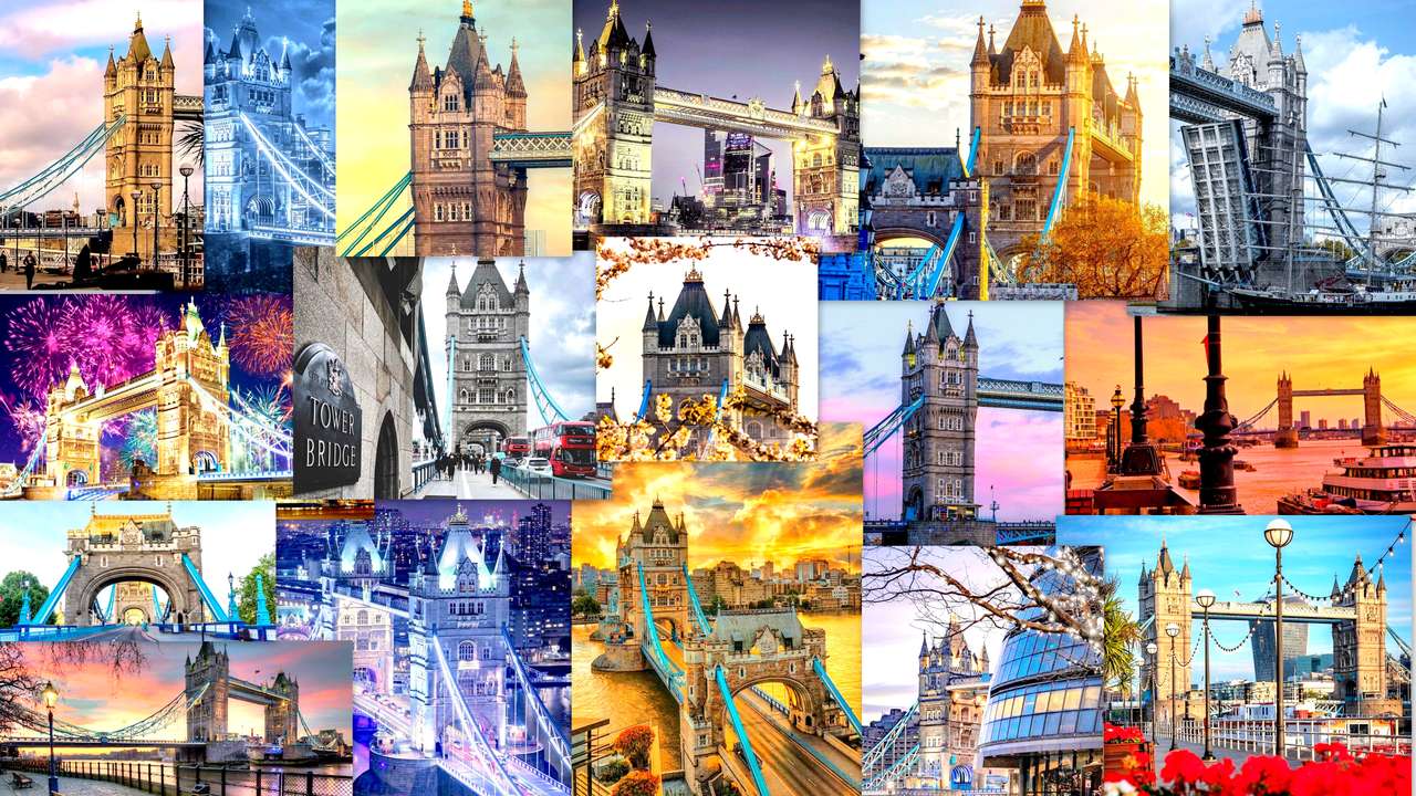 LONDYN MOST TOWER BRIDGE-KOLLAGE puzzle online