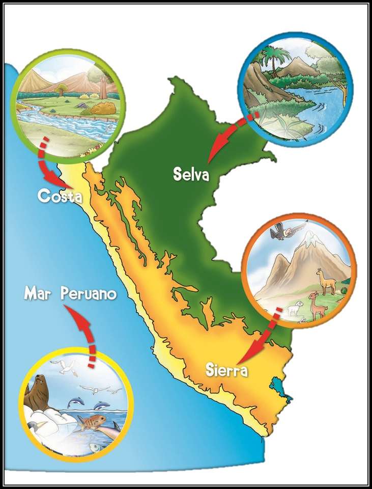 Regiony Peru. puzzle online