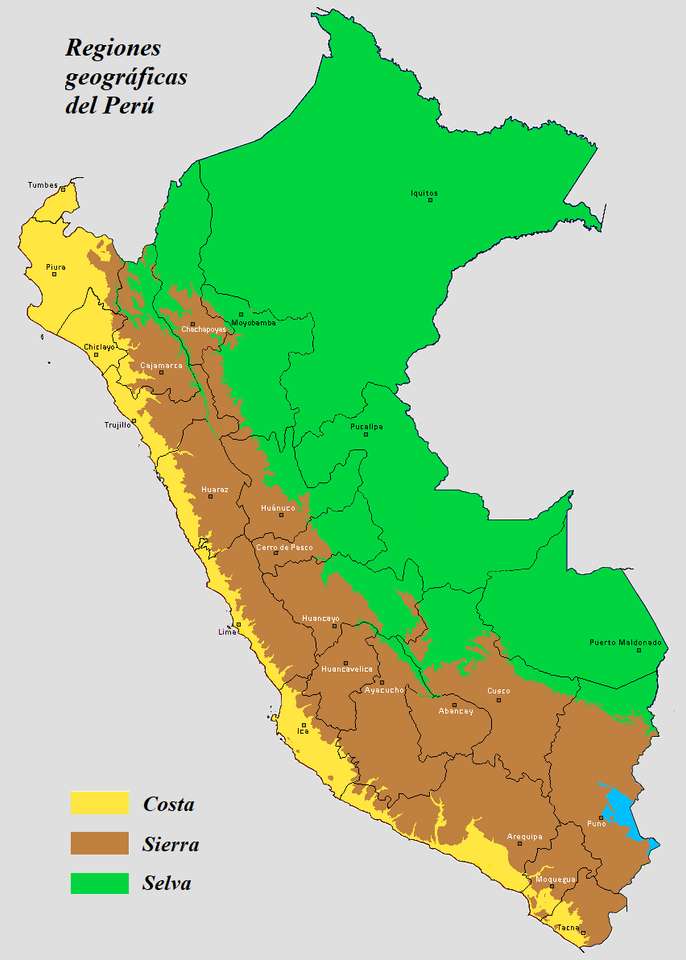 Mapa Peru. puzzle online