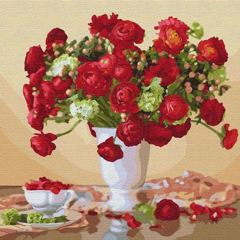 Obraz. Czerwone róże puzzle online