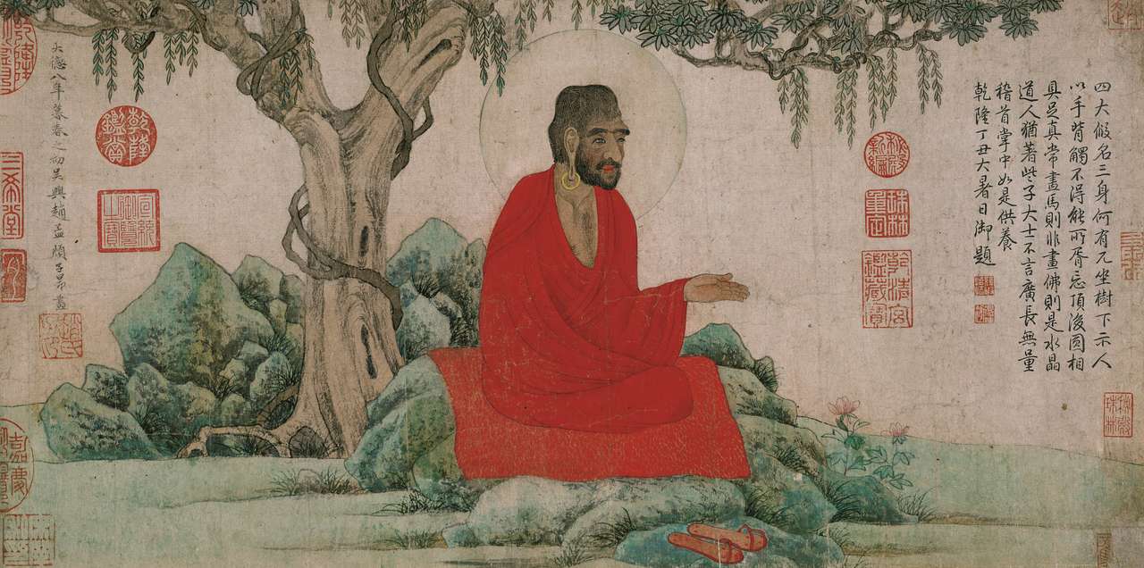 Mnich Zhao Mengfu w czerwonej szacie puzzle online