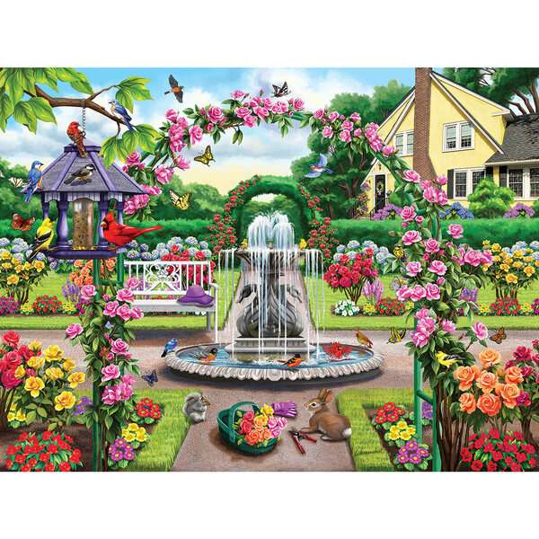 piękny ogród różany puzzle online