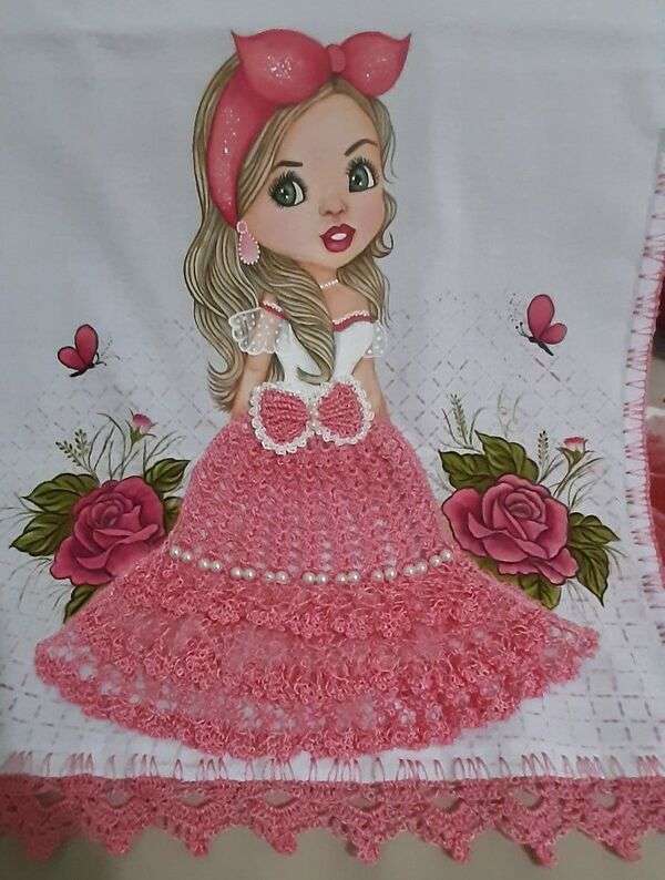 Diva dziewczyna różowa sukienka puzzle online