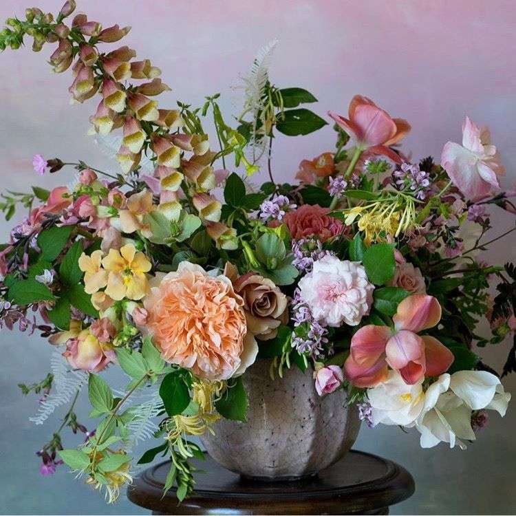 Bukiet ogrodowych kwiatów puzzle online