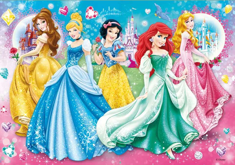 Księżniczki z bajek Disneya puzzle online