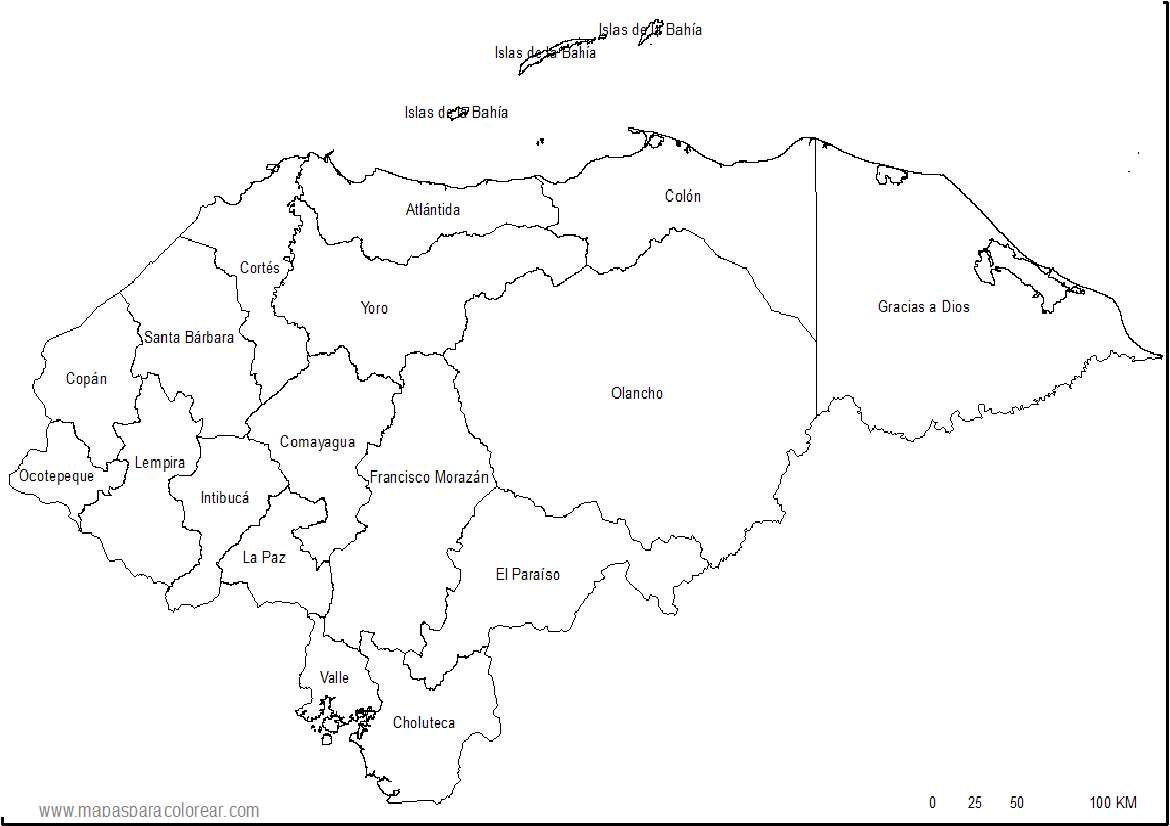 mapa hondurasu puzzle online