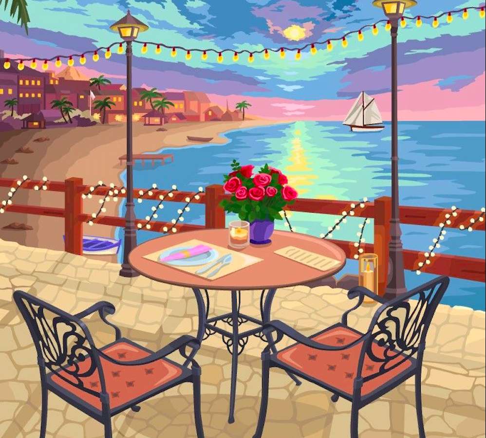 Romantyczne miejsce na plaży dla zakochanych:) puzzle online