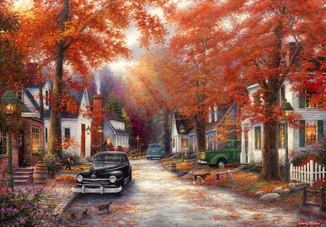 piękny jesienny dzień puzzle online