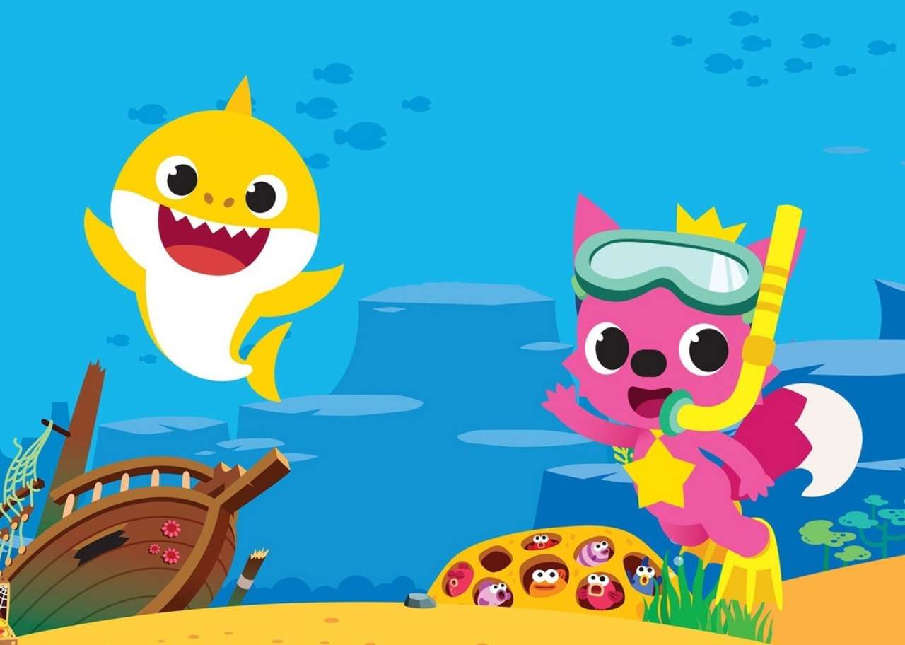 Mały rekin i Pinkfong puzzle online