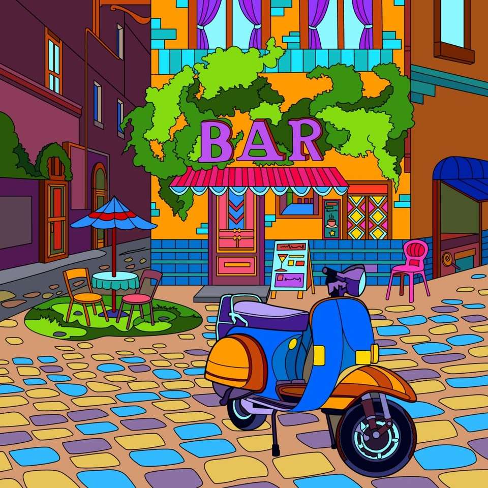 Kolorowy uroczy bar:) puzzle online
