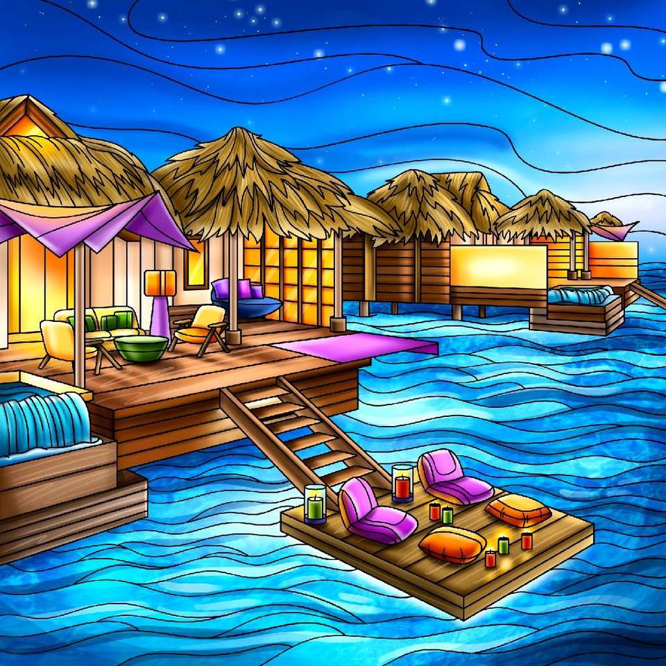 Prze-cudne wakacyjne domki na oceanie:) puzzle online