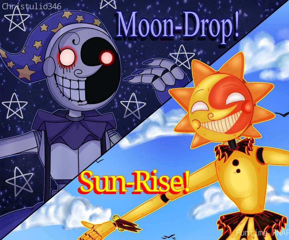 Wschód słońca i kropla księżyca FNAF puzzle online