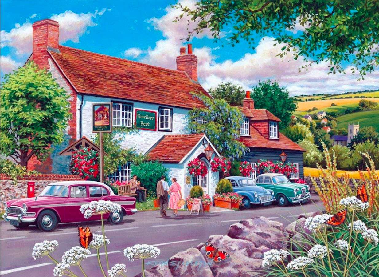 Anglia-Urocze małe miasteczko w tamtych latach puzzle online
