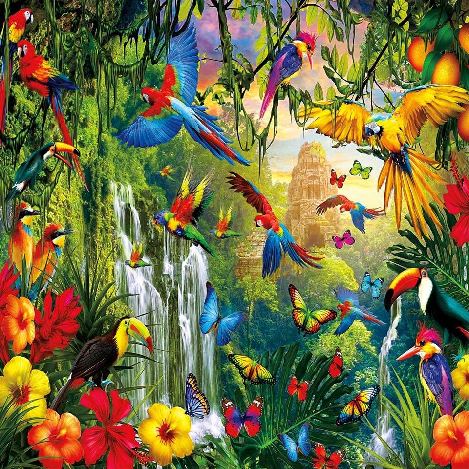 Colorful birds jigsaw puzzle