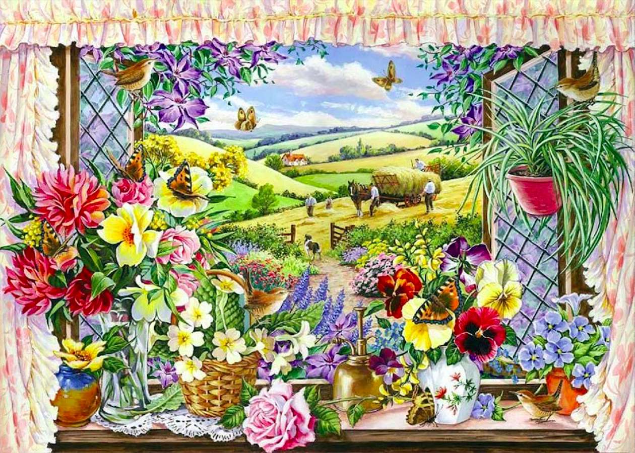 Żniwa-piękny widok z okna puzzle online