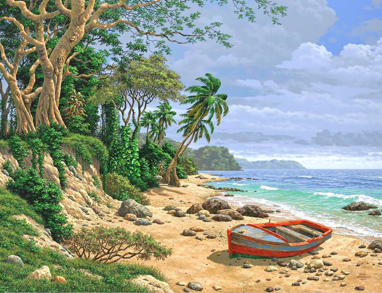 łódź na plaży? puzzle online