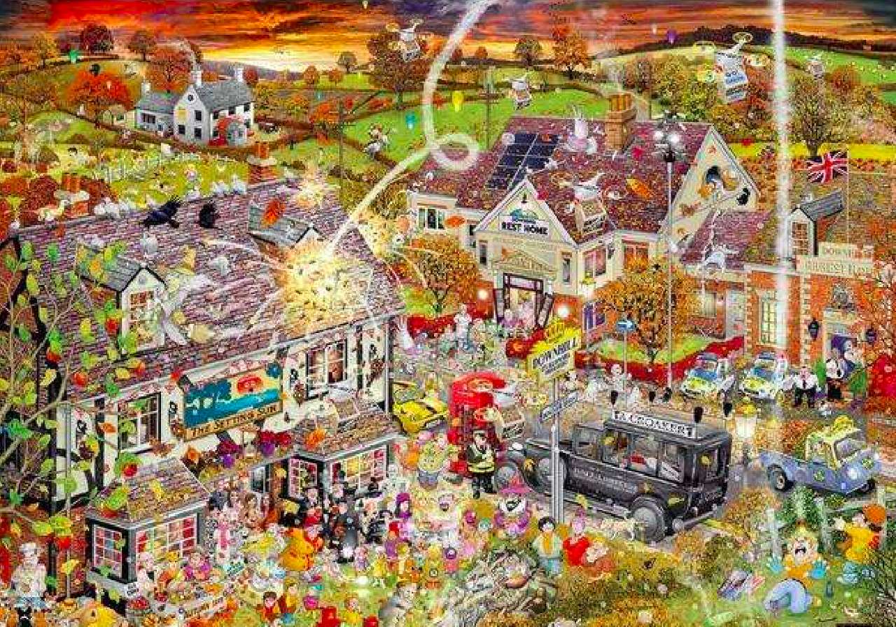 Miasto jesienią puzzle online