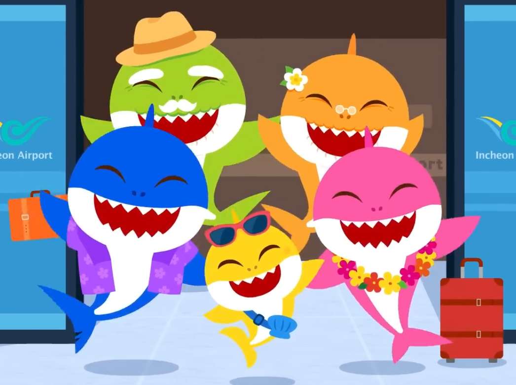 Rodzina Shark na wakacjach puzzle online