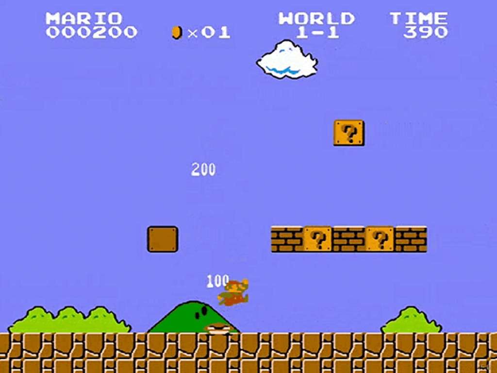 Super Mario Bros 1-1 świat puzzle online
