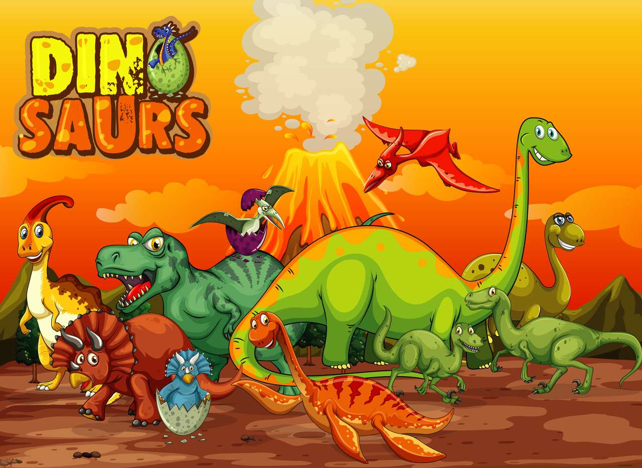 Dinozaury puzzle online
