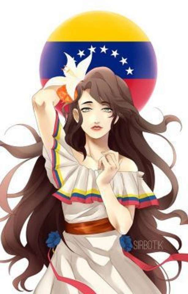 Wenezuela kobieta w wersji anime puzzle online