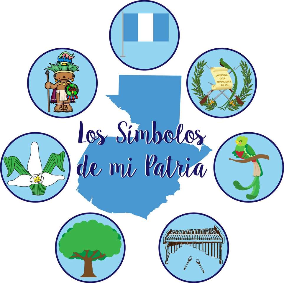 Symbole narodowe Gwatemali puzzle online