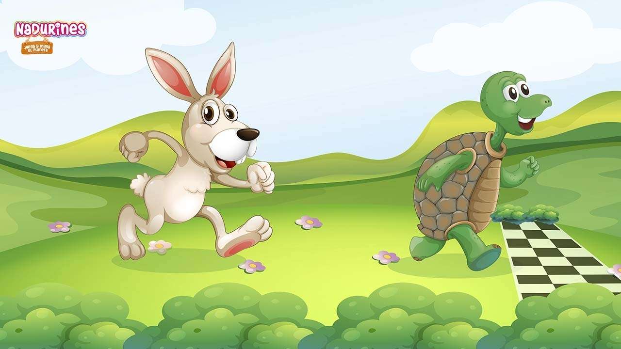 Hare i żółw puzzle online