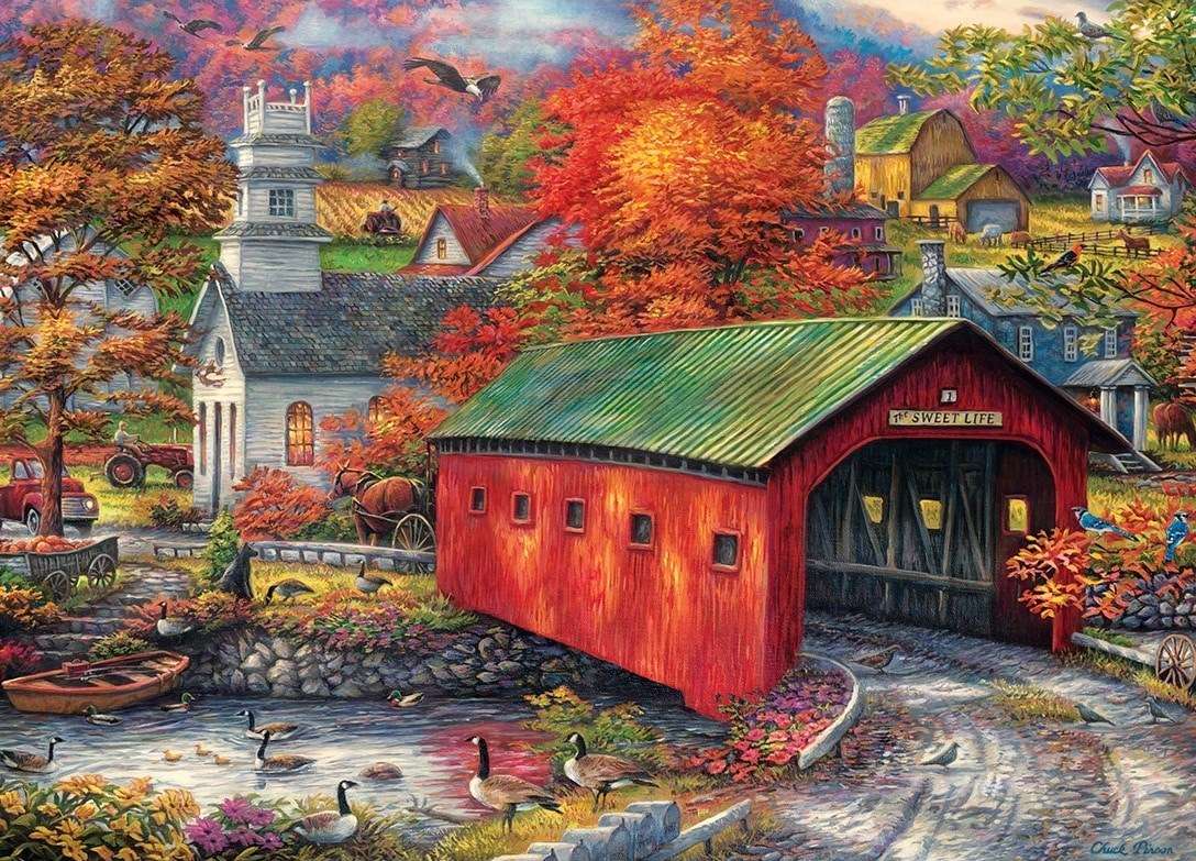 Uroczy jesienny pejzaż puzzle online