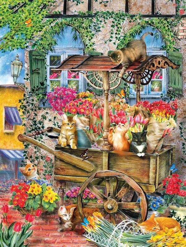Kocięta w Wagonie Kwiatów #218 puzzle online