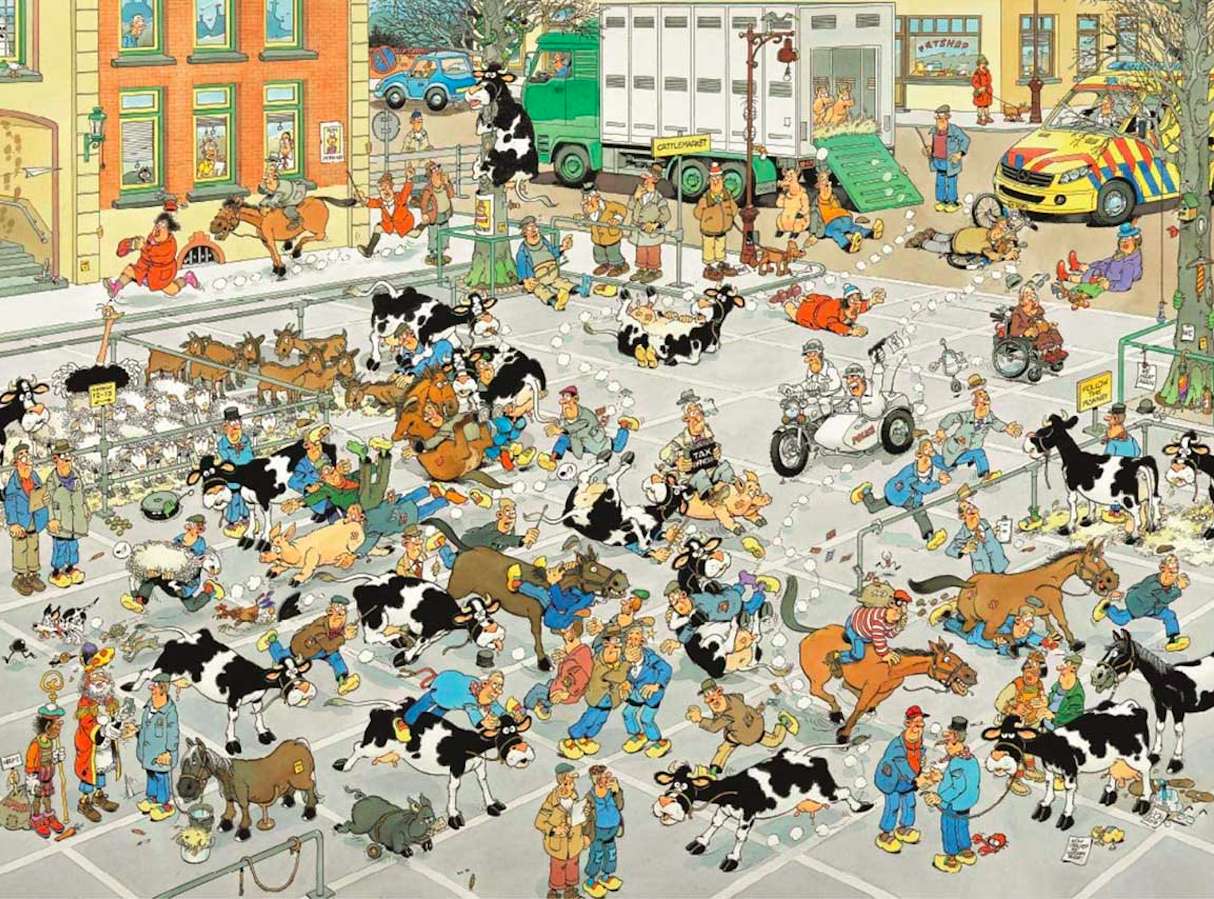Chaos na targu zwierząt puzzle online