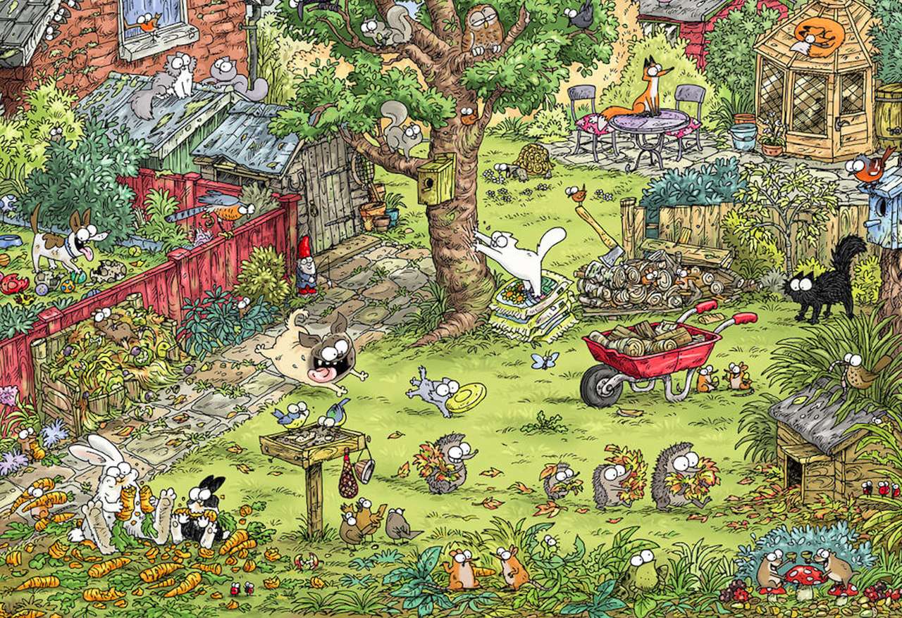Szalone przygody w ogrodzie puzzle online