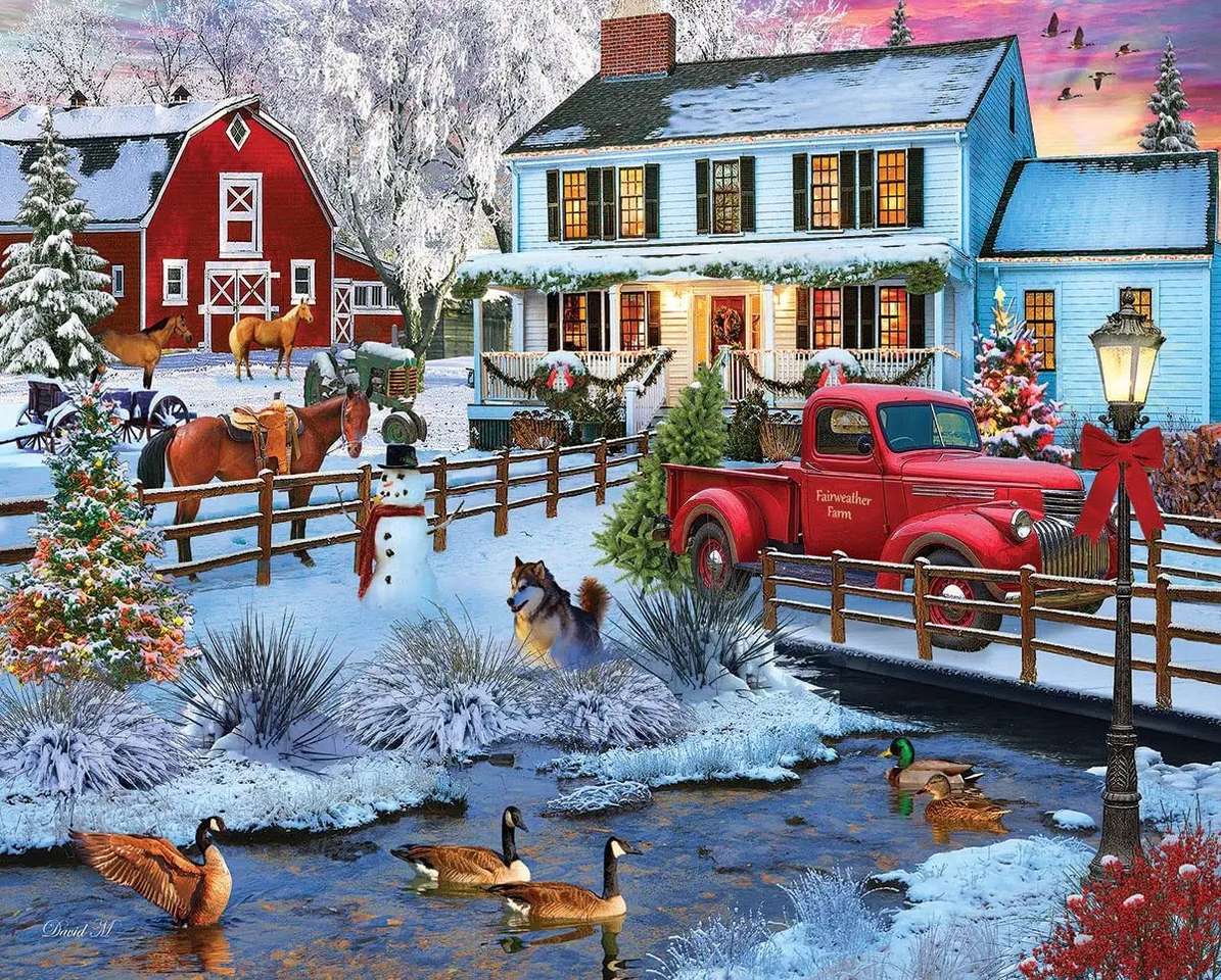 Boże Narodzenie na farmie puzzle online