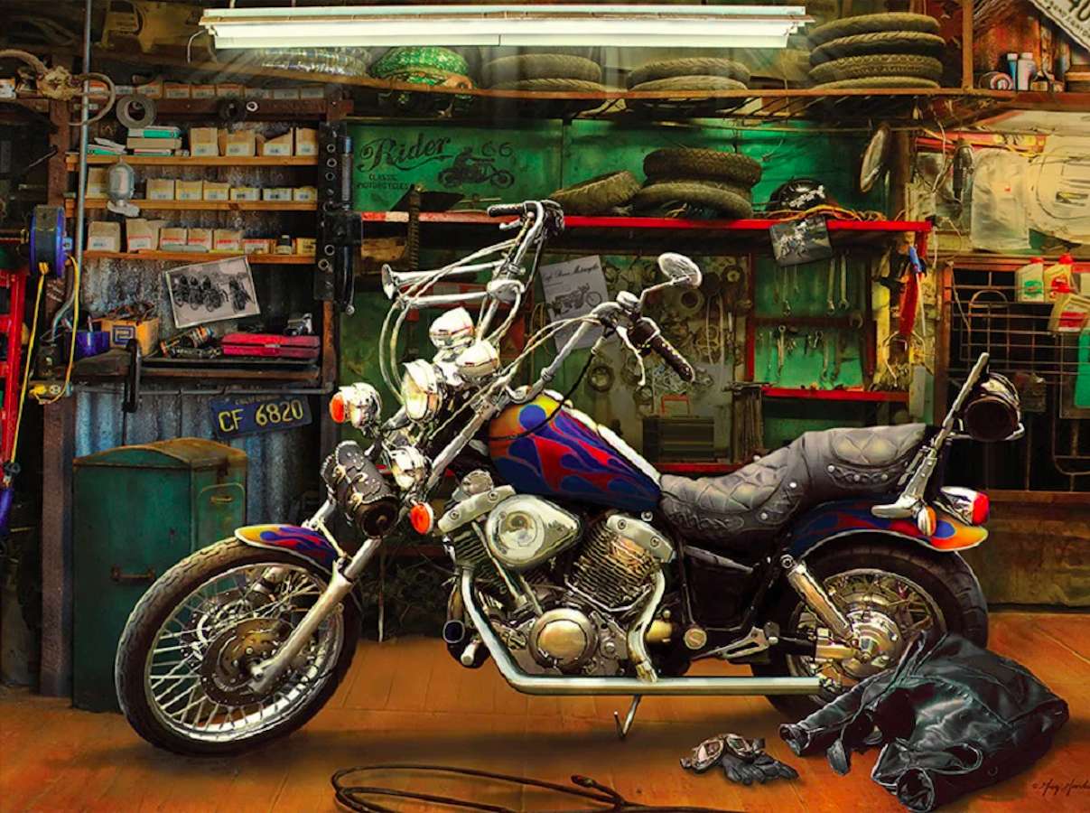Bardzo stary motocykl puzzle online