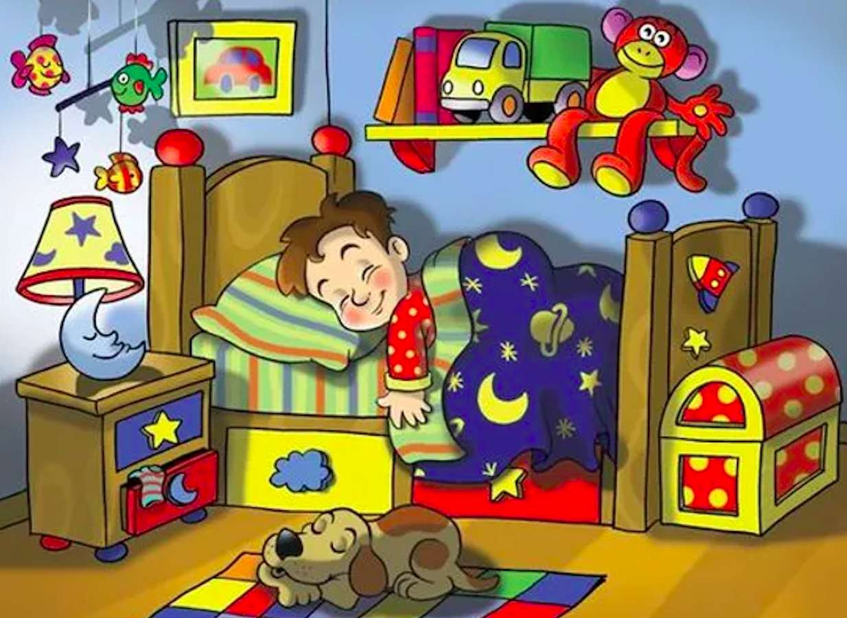 Kolorowe sny w bajkowym pokoju puzzle online